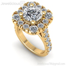 jewelicious-1923-ring Juwel gem engagement Hochzeit Schmuck diamond bedruckbar ist ring Silber gold Mode-ring Diamant-ring gold-ring Mode-Schönheit genial cad Karat Mode Ringe 3d print model - Mito3D