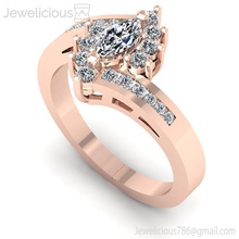 jewelicious-1924-ring jóia gem o engajamento de casamento jóias diamante printable anel prata ouro da forma moda beleza cad quilate a brilhantes anéis 3d print model - Mito3D