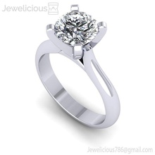 jewelicious-1932-ring jóia gem o engajamento de casamento jóias diamante printable anel prata ouro da forma moda beleza brilhantes cad quilate a anéis 3d print model - Mito3D