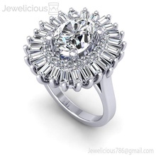 jewelicious-1935-ring mücevher gem nişan düğün elmas yazdırılabilir yüzük Gümüş altın moda güzellik parlak cad karat takı 3d print model - Mito3D