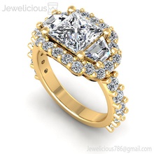 jewelicious-1939-ring jóia gem o engajamento de casamento jóias diamante printable anel prata ouro da forma moda beleza brilhantes cad quilate a anéis 3d print model - Mito3D