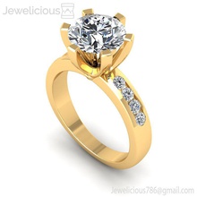 jewelicious-1943-ring mücevher gem nişan düğün elmas yazdırılabilir yüzük Gümüş altın moda güzellik parlak cad karat takı 3d print model - Mito3D