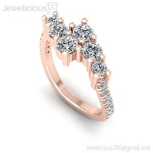 jewelicious-1944-ring jóia gem o engajamento de casamento jóias diamante printable anel prata ouro da forma moda beleza brilhantes cad quilate a anéis 3d print model - Mito3D