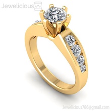 jewelicious-1946-ring jóia gem o engajamento de casamento jóias diamante printable anel prata ouro da forma moda beleza brilhantes cad quilate a anéis 3d print model - Mito3D