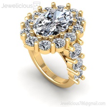 jewelicious-1955-ring jóia gem o engajamento de casamento jóias diamante printable anel prata ouro da forma moda beleza brilhantes cad quilate a anéis 3d print model - Mito3D