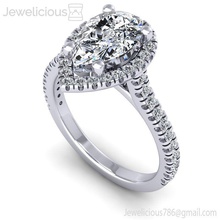 jewelicious-1974-ring mücevher gem nişan düğün elmas yazdırılabilir yüzük Gümüş altın moda güzellik parlak cad karat takı 3d print model - Mito3D