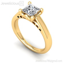 jewelicious-1978-ring mücevher gem nişan düğün elmas yazdırılabilir yüzük Gümüş altın moda güzellik parlak cad karat takı 3d print model - Mito3D