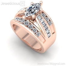 jewelicious-2010-ring mücevher gem nişan düğün elmas yazdırılabilir yüzük Gümüş altın moda güzellik parlak cad karat takı 3d print model - Mito3D