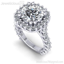 jewelicious-2024-ring mücevher gem nişan düğün elmas yazdırılabilir yüzük Gümüş altın moda parlak güzellik cad karat takı 3d print model - Mito3D