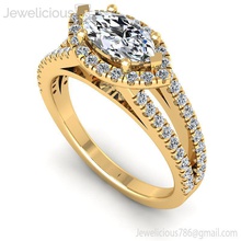 jewelicious 2028 bague bijou gemme engagement mariage bijoux diamant imprimable argent or mode beauté brillant goujat carat anneaux 3d print model - Mito3D