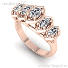 jewelicious 2029 bague bijou gemme engagement mariage bijoux diamant imprimable argent or engagem mode beauté sterling goujat brillant carat anneaux 3d print model - Mito3D