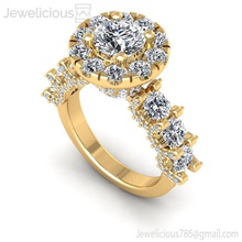 joia 2042 anel jóia gema noivado Casamento jóias diamante imprimível prata ouro moda esterlina beleza brilhante cafajeste quilate joalheria argolas 3d print model - Mito3D