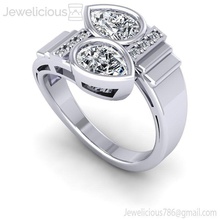 joia 2044 anel gema noivado imprimível prata brilhante jóia diamante esterlina moda beleza platina ouro cafajeste quilate joalheria argolas 3d print model - Mito3D