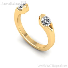 joia 2052 anel jóia gema noivado Casamento jóias diamante imprimível prata ouro moda beleza brilhante cafajeste quilate argolas joalheria 3d print model - Mito3D