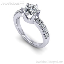 anello gioiello 2060 gemma Fidanzamento nozze gioielleria diamante stampabile squillare argento oro moda bellezza brillante cad carati anelli 3d print model - Mito3D