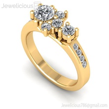 jewelicious 2062 ring oro diamante compromiso anillo piedras joya boda joyería imprimible plata moda belleza brillante canalla quilate anillos 3d print model - Mito3D