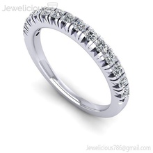 jewelicious 2065 ring diamant ewigkeit band gold juwel engagement hochzeit schmuck druckbar ring silber mode brillant schönheit cad karat ringe 3d print model - Mito3D