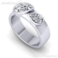 jewelicious 2073 ring rosa ouro anel diamantes in centro jóia gema noivado casamento jóias diamante imprimível prata moda beleza brilhante cafajeste quilate argolas joalheria 3d print model - Mito3D