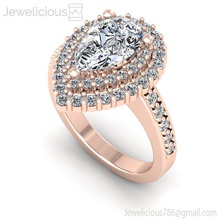 joia 2075 anel jóia gema noivado Casamento jóias diamante imprimível prata ouro moda beleza brilhante cafajeste quilate joalheria argolas 3d print model - Mito3D