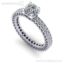 joia 2095 anel jóia gema noivado Casamento jóias diamante imprimível prata ouro moda brilhante beleza cafajeste quilate joalheria argolas 3d print model - Mito3D
