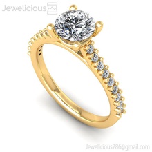 joia 2118 anel jóia gema noivado Casamento jóias diamante imprimível ouro prata moda beleza brilhante cafajeste quilate argolas joalheria 3d print model - Mito3D