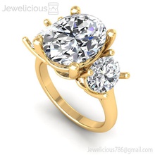 joia 2124 anel jóia gema noivado Casamento jóias diamante imprimível ouro prata moda beleza brilhante cafajeste quilate joalheria argolas 3d print model - Mito3D