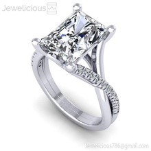 joia 2125 anel jóia gema noivado Casamento jóias diamante imprimível prata ouro moda beleza brilhante cafajeste quilate argolas joalheria 3d print model - Mito3D