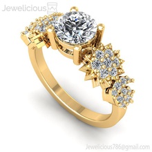joia 2126 anel jóia gema noivado Casamento jóias diamante imprimível prata ouro moda beleza brilhante cafajeste quilate joalheria brincos 3d print model - Mito3D