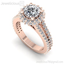 joia 2127 anel jóia gema noivado Casamento jóias diamante imprimível prata ouro moda beleza brilhante cafajeste quilate joalheria argolas 3d print model - Mito3D