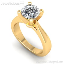 joia 2131 anel jóia gema noivado brilhante diamante imprimível prata esterlina moda beleza casamento platina ouro cafajeste quilate joalheria argolas 3d print model - Mito3D