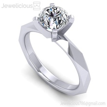 joia 2138 anel jóia gema noivado Casamento jóias diamante imprimível prata ouro moda beleza brilhante cafajeste quilate joalheria argolas 3d print model - Mito3D