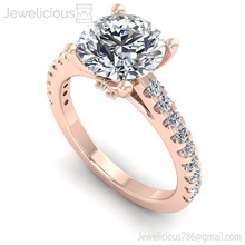 joia 2143 anel jóia gema noivado Casamento jóias diamante imprimível prata ouro moda beleza brilhante cafajeste quilate joalheria argolas 3d print model - Mito3D