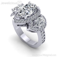 joia 2155 anel jóia noivado Casamento jóias diamante imprimível prata ouro moda beleza brilhante cafajeste quilate argolas joalheria 3d print model - Mito3D