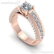 joia 2156 anel jóia gema noivado Casamento jóias diamante imprimível prata ouro moda beleza brilhante cafajeste quilate argolas joalheria 3d print model - Mito3D
