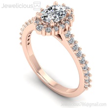 Juwelen 2164 Ring Juwel Engagement Hochzeit Schmuck Diamant druckbar Silber Gold Mode Schönheit brillant cad Karat Ringe 3d print model - Mito3D