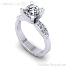 gioiello 2167 anello gemma Fidanzamento nozze gioielleria diamante stampabile squillare argento oro moda bellezza sterlina cad brillante anelli 3d print model - Mito3D