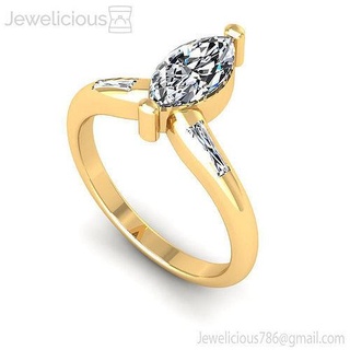 jewelicious 2176 ring joya compromiso platino joyería imprimible plata brillante libra esterlina diamante anillo oro Moda belleza canalla quilate anillos 3d print model - Mito3D