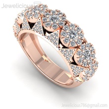 joya 2182 anillo compromiso Boda joyería diamante imprimible plata oro Moda libra esterlina belleza canalla quilate anillos 3d print model - Mito3D