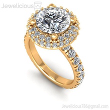 joia 2187 anel jóia gema noivado Casamento jóias diamante prata ouro moda beleza brilhante cafajeste quilate argolas joalheria 3d print model - Mito3D