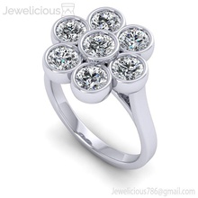 gioiello 2195 anello gemma Fidanzamento nozze gioielleria diamante stampabile squillare argento oro moda bellezza brillante cad carati anelli 3d print model - Mito3D