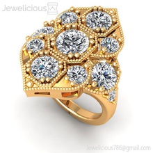 gioiello 2201 anello gemma Fidanzamento nozze gioielleria diamante stampabile squillare argento oro moda bellezza brillante cad carati anelli 3d print model - Mito3D