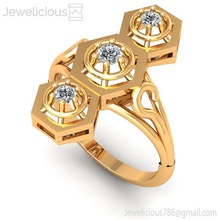gioiello 2207 anello gemma Fidanzamento nozze gioielleria diamante stampabile squillare argento oro moda bellezza brillante cad carati anelli 3d print model - Mito3D