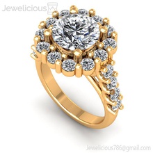 Juwelen 2216 Ring Juwel Engagement Hochzeit Schmuck Diamant druckbar Silber Gold Mode Schönheit brillant cad Karat Ringe 3d print model - Mito3D