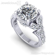 Juwelen 2217 Ring Juwel Engagement Hochzeit Schmuck Diamant druckbar Silber Gold Mode Schönheit brillant cad Karat Ringe 3d print model - Mito3D