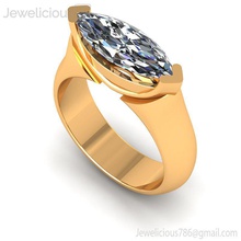 anel 2218 joalheiro jóia gema noivado Casamento jóias diamante imprimível prata ouro moda beleza brilhante cafajeste rato joalheria argolas 3d print model - Mito3D