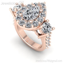 joia 2222 anel jóia gema noivado Casamento jóias diamante imprimível prata ouro moda beleza brilhante cafajeste quilate joalheria argolas 3d print model - Mito3D