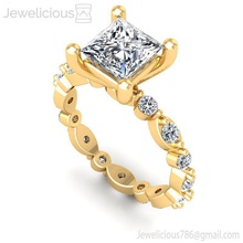 gioiello 2228 anello gemma Fidanzamento nozze gioielleria diamante stampabile squillare argento oro moda bellezza brillante cad carati anelli 3d print model - Mito3D