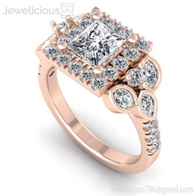 gioiello 2232 anello gemma Fidanzamento nozze gioielleria diamante stampabile squillare argento oro moda bellezza brillante cad carati anelli 3d print model - Mito3D