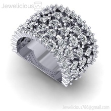 joya 2238 anillo compromiso Boda joyería diamante imprimible plata oro Moda belleza brillante canalla quilate anillos 3d print model - Mito3D