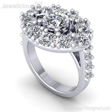 anillo joya 2245 compromiso Boda joyería diamante imprimible plata oro Moda belleza brillante canalla quilate anillos 3d print model - Mito3D